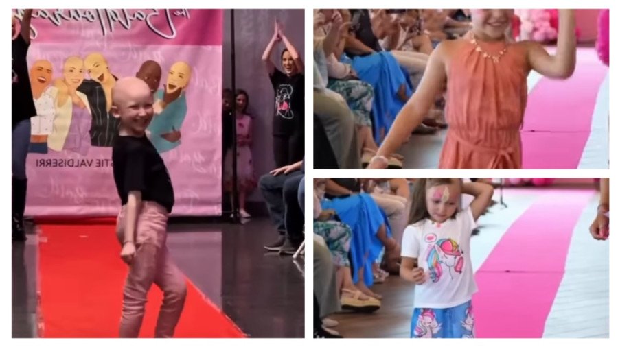 Izašle su na pistu sa perikama, a onda ih zajedno skinule i bacile: Snimak djevojčica koje se bore sa rakom tjera suze na oči