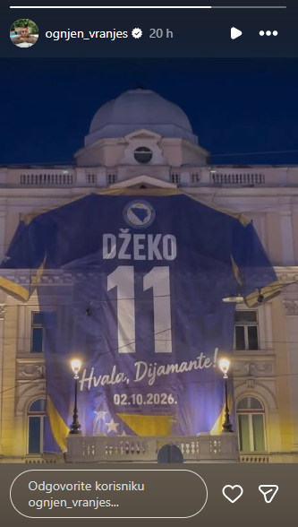 FOTO Ognjen Vranješ se oprostio od Edina Džeke: Pogledajte šta je objavio na društvenim mrežama