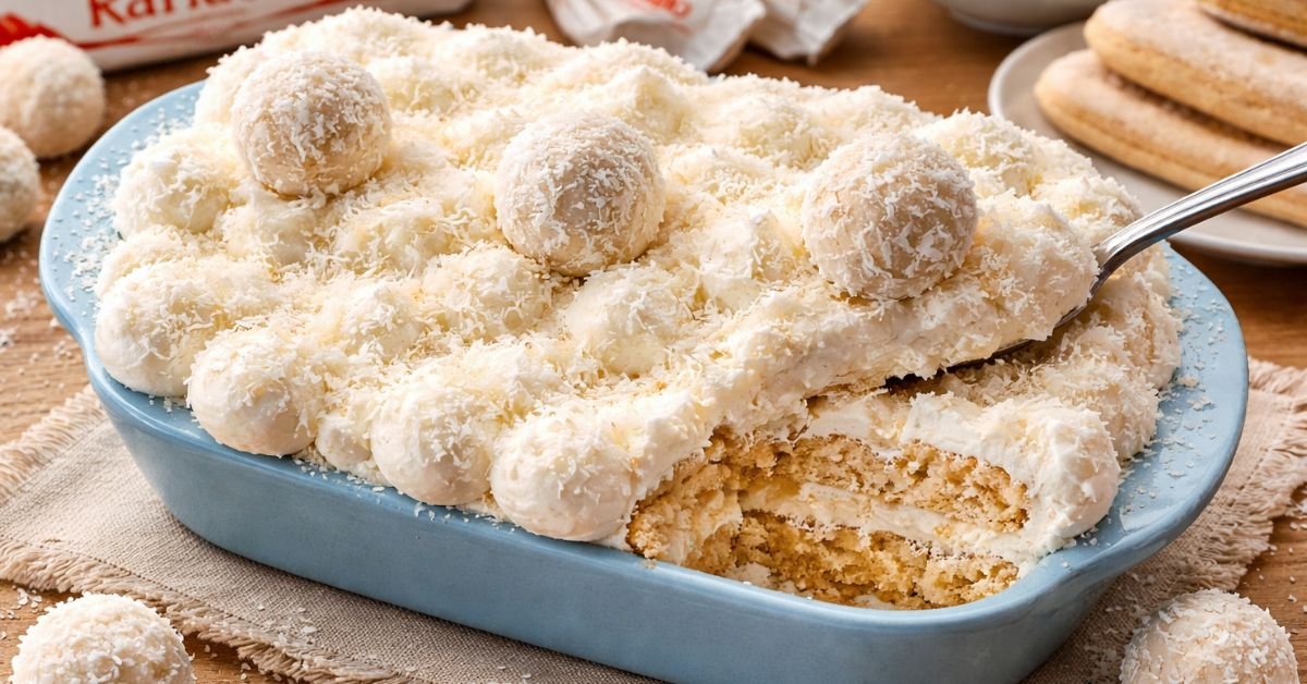 Raffaello tiramisu: kremasti kokos desert bez pečenja